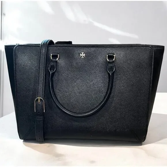 Tory Burch Saffiano Leather Emerson Medium Zip Tote Bag - Picture 14 of 14